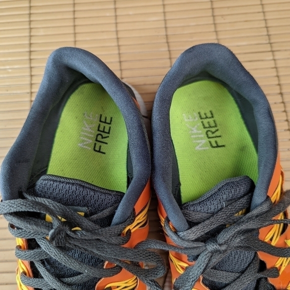 Nike Free 5.0 Men\'s Running Shoes Very Rare Orange/ Black 579959-088 Size 11.5. main image 9